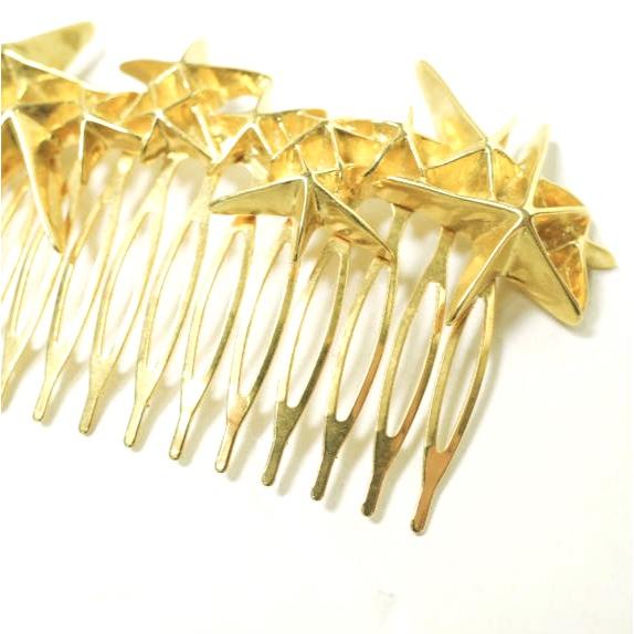 新品 PLUIE プリュイ シューティングスターコーム SHO-C ゴールド 星 ヘアジュエリー バレッタ 櫛 アクセサリー g12768 |  | 02