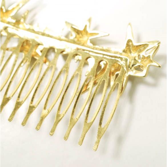 新品 PLUIE プリュイ シューティングスターコーム SHO-C ゴールド 星 ヘアジュエリー バレッタ 櫛 アクセサリー g12768 |  | 03