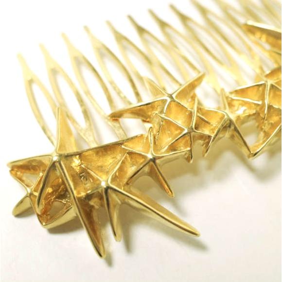 新品 PLUIE プリュイ シューティングスターコーム SHO-C ゴールド 星 ヘアジュエリー バレッタ 櫛 アクセサリー g12768 |  | 04