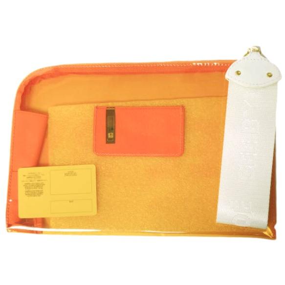 新品 SEE BY CHLOE シーバイクロエ PVC CLUTCH BAG ポリ塩化ビニールクリアクラッチバッグ チャーム付き 19UP822509 Orange カバン g12788 |  | 01