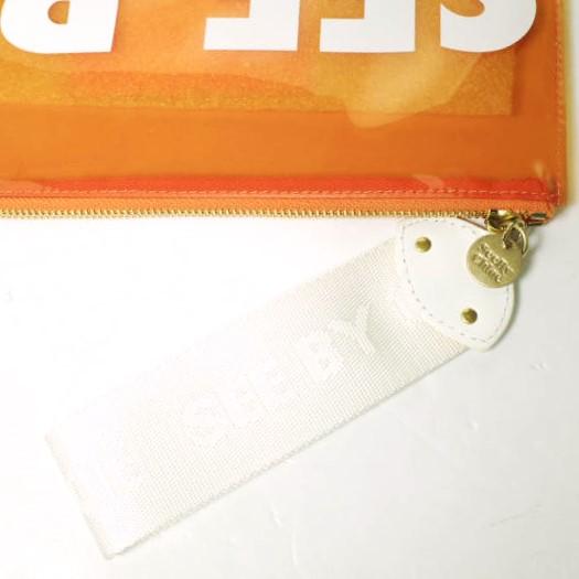 新品 SEE BY CHLOE シーバイクロエ PVC CLUTCH BAG ポリ塩化ビニールクリアクラッチバッグ チャーム付き 19UP822509 Orange カバン g12788 |  | 06
