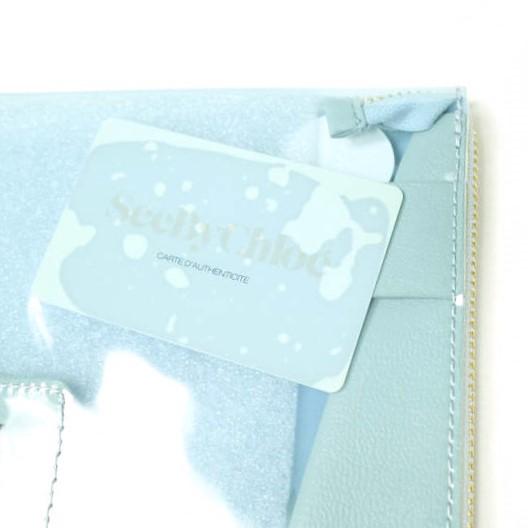 新品 SEE BY CHLOE シーバイクロエ PVC CLUTCH BAG ポリ塩化ビニールクリアクラッチバッグ チャーム付き 19UP822509 Blue スケルトン |  | 06