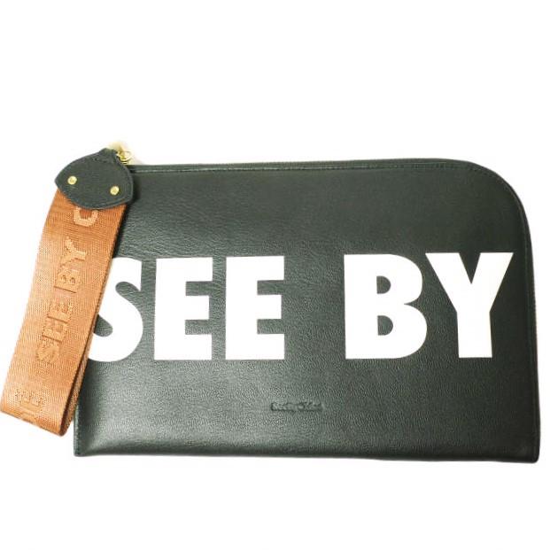 新品 SEE BY CHLOE シーバイクロエ JORIS カウレザークラッチバッグ 