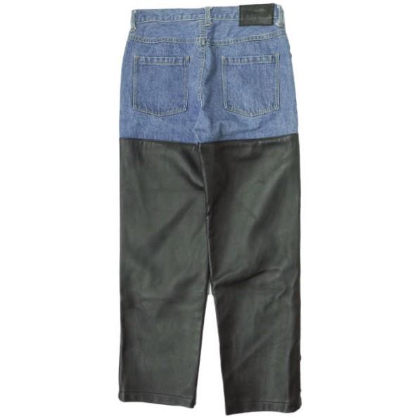 新品 stein シュタイン 22SS Leather Combination Denim Jeans 新品 stein シュタイン 22SS Leather Combination Denim Jeans