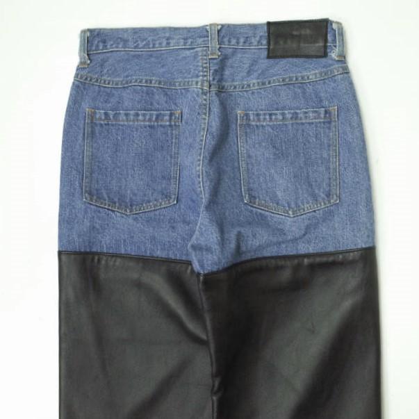 新品 stein シュタイン 22SS Leather Combination Denim Jeans 新品 stein シュタイン 22SS Leather Combination Denim Jeans