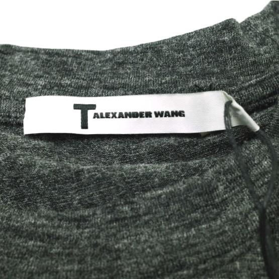 新品 T by ALEXANDER WANG アレキサンダーワン ツイストパイピング カットソーワンピース 400406F14 XS CHARCOAL 定価39,600円 チュニック |  | 03