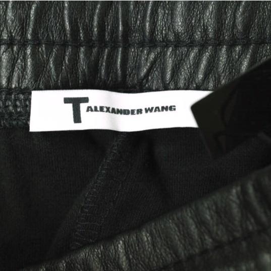 新品 T by ALEXANDER WANG アレキサンダーワン ウエストレザー イージーショートパンツ 401806P14 XS Black 定価29,700円 ショーツ g12806 |  | 03