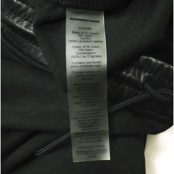 新品 T by ALEXANDER WANG アレキサンダーワン ウエストレザー イージーショートパンツ 401806P14 XS Black 定価29,700円 ショーツ g12806 |  | 08