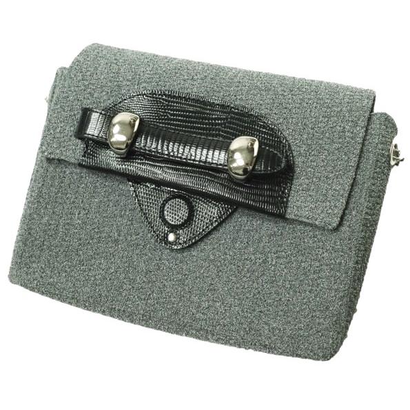 新品 TOFF＆LOADSTONE トフ＆ロードストーン ニット×リザード型押しレザー チェーンショルダーバッグ TL-5110 GRAY 定価31,900円 カバン |  | 01
