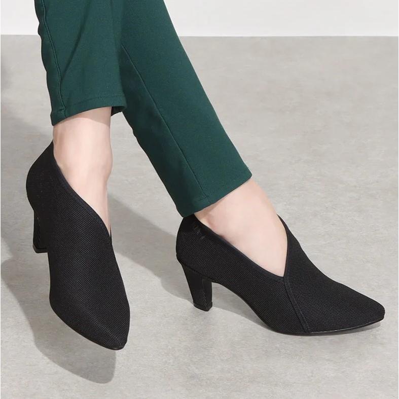 新品 UNITED NUDE ユナイテッドヌード Fold Lite Mid Vカットヒールパンプス 37(23.5-24cm) Black UN ショートブーツ シューズ g12834 |  | 03