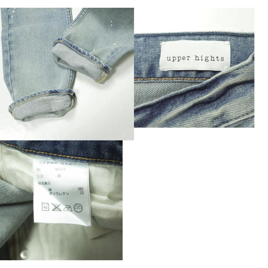新品 upper hights アッパーハイツ 日本製 THE STEADY クラッシュ＆ペイント加工 ストレッチデニムパンツ 185009-53 26 ジーンズ g12844 |  | 09