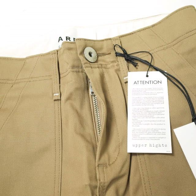 新品 upper hights アッパーハイツ 日本製 THE STELLA - ARMY ハイライズベイカーパンツ 366A219 21 GOLD BEIGE ストレッチ g12850 |  | 04