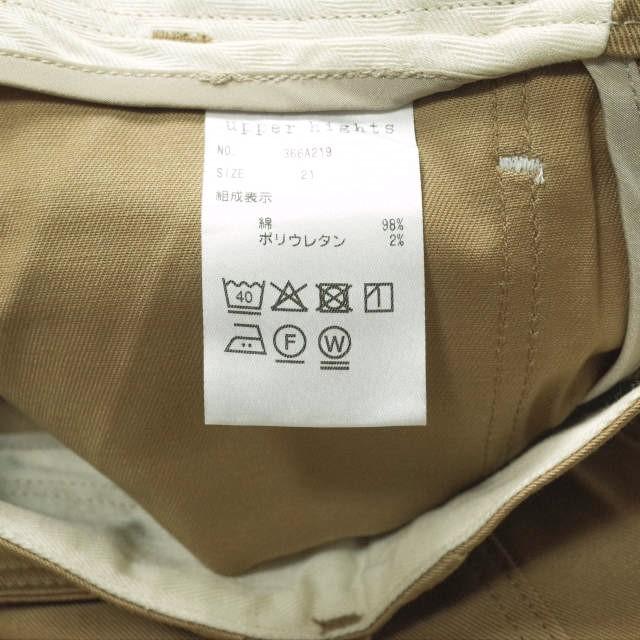 新品 upper hights アッパーハイツ 日本製 THE STELLA - ARMY ハイライズベイカーパンツ 366A219 21 GOLD BEIGE ストレッチ g12850 |  | 08