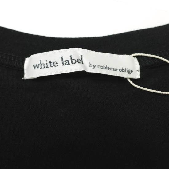 新品 white label by noblesse oblige 日本製 ソリッドUネックカットソー OB08001 2 BLACK 長袖 Tシャツ 定価6,930円 トップス g12862 |  | 02