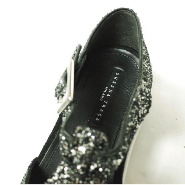 新品 SUSANA TRACA スサナトラサ イタリア製 グリッタースニーカーサンダル 6459GL 36(23cm) BLACK グルカ ストラップ シューズ g12875 |  | 06