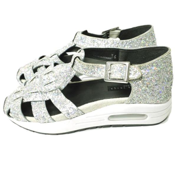 新品 SUSANA TRACA スサナトラサ イタリア製 グリッタースニーカーサンダル 6459GL 36(23cm) SILVER グルカ ストラップ シューズ g12876 |  | 01