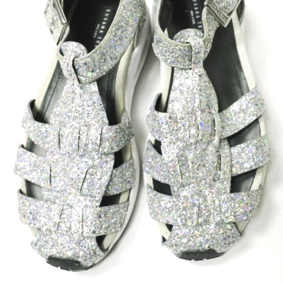 新品 SUSANA TRACA スサナトラサ イタリア製 グリッタースニーカーサンダル 6459GL 36(23cm) SILVER グルカ ストラップ シューズ g12876 |  | 04
