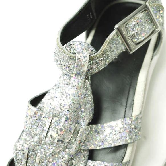 新品 SUSANA TRACA スサナトラサ イタリア製 グリッタースニーカーサンダル 6459GL 36(23cm) SILVER グルカ ストラップ シューズ g12876 |  | 05