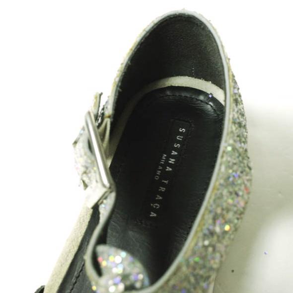 新品 SUSANA TRACA スサナトラサ イタリア製 グリッタースニーカーサンダル 6459GL 35(22.5cm) SILVER グルカ ストラップ シューズ g12877 |  | 06
