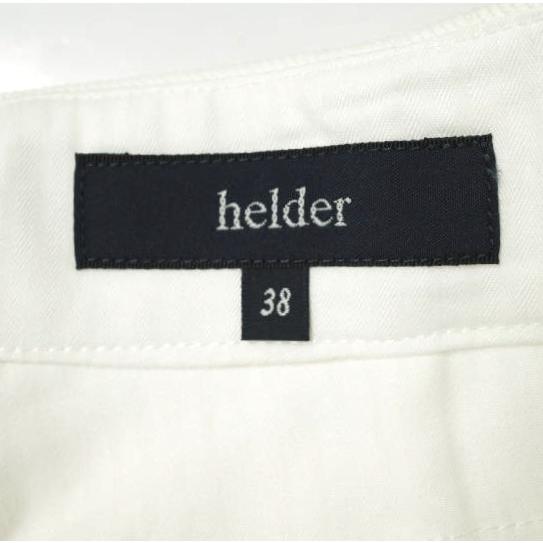 新品 helder エルデール 日本製 Sailor Pants コットンギャバジン マリンパンツ 162-04140 38 WHITE セイラー 定価35,200円 g12883 |  | 03