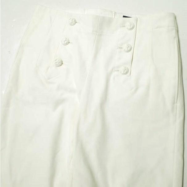 新品 helder エルデール 日本製 Sailor Pants コットンギャバジン マリンパンツ 162-04140 38 WHITE セイラー 定価35,200円 g12883 |  | 04