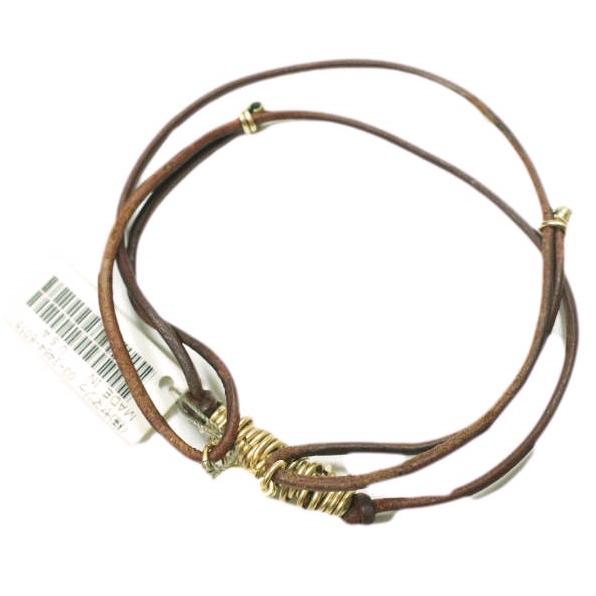 新品 Dafne ダフネ アメリカ製 レザーブレスレット DF15162 LIGHT BROWN 定価16,500円 アクセサリー g12888 | 