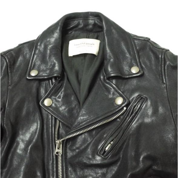 beautiful people ビューティフルピープル shrink leather riders jacket レザーダブルライダースジャケット 1646402401 130 黒 g12974 |  | 03