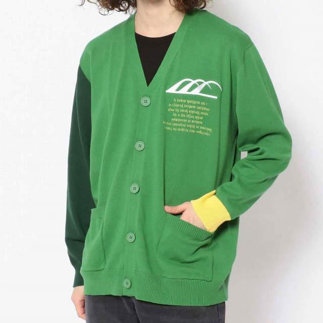 anThem アンセム 22SS ニットカーディガン XL グリーン Vネック コットンニット カラーパネル ROYAL FLASH トップス g12985 |  | 08