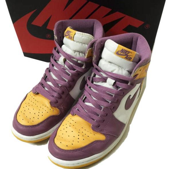 NIKE ナイキ 22SS AIR JORDAN 1 RETRO HIGH OG BROTHERHOOD 555088-706 US10(28cm) UNIVERSITY GOLD/LIGHT BORDEAUX スニーカー g12987 | 