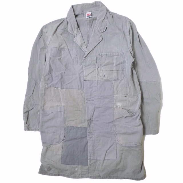 フレンチヴィンテージ BERUFS KLEIDUNGS PROFIS コットンツイル リペア＆パッチワークコート 50 FADE NAVY ユーロ BP SANFOR g13050 | 
