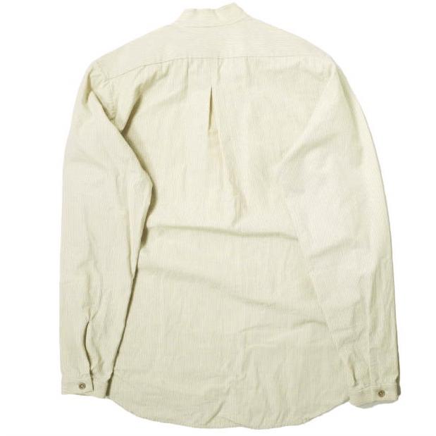 FRANK LEDER フランクリーダー ストライププルオーバーシャツ ベージュ XS ナチュラル 長袖 コットン スタンドカラー トップス g13124 |  | 01