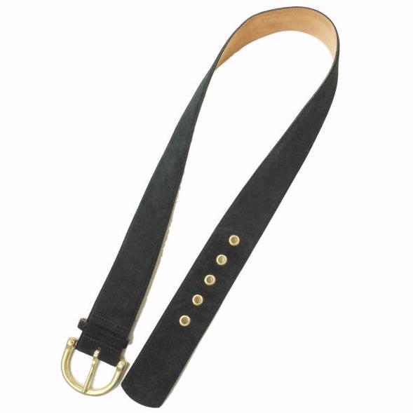 AMBOISE アンボワーズ フランス製 スエードレザーワイドベルト 85/34 ブラック バックル g13134 |  | 01