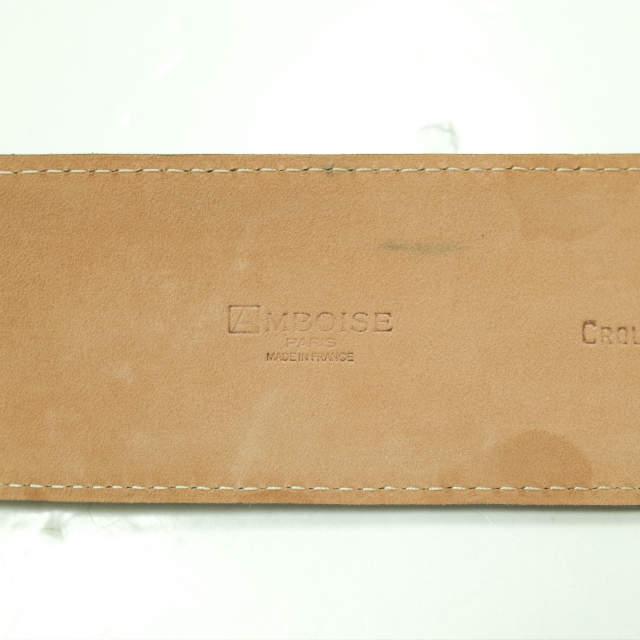 AMBOISE アンボワーズ フランス製 スエードレザーワイドベルト 85/34 ブラック バックル g13134 |  | 05