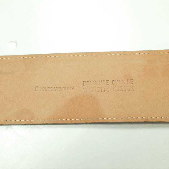 AMBOISE アンボワーズ フランス製 スエードレザーワイドベルト 85/34 ブラック バックル g13134 |  | 06