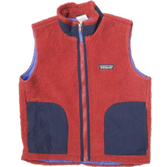 PATAGONIA パタゴニア 14AW KIDS Retro-X Vest レトロXフリースベスト 65618 M COCR(RED/NAVY) ボア トップス g13145 | 