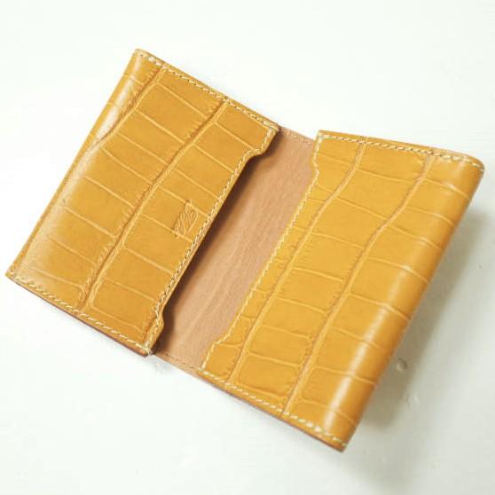 Felisi フェリージ イタリア製 クロコ型押しエンボスレザーカードケース 909/SA MANGO 二つ折り 名刺入れ g13148 |  | 05