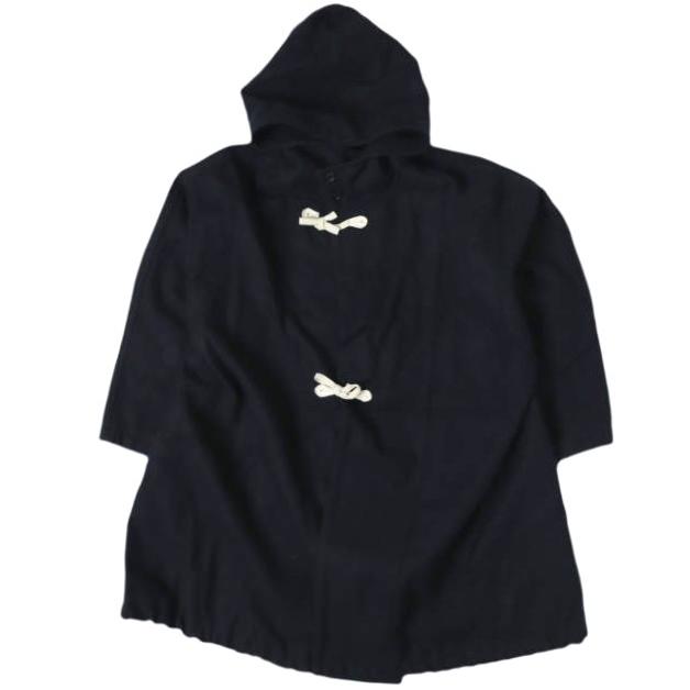 Yarmo ヤーモ イギリス製 Wool Melton Hoody Coat ウールメルトンフードコート YAR-16AW J1 M NAVY アウター g13155 | 