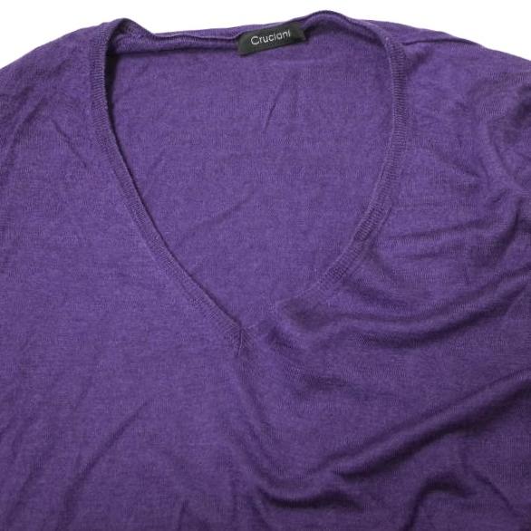 CRUCIANI クルチアーニ イタリア製 カシミヤシルク ハイゲージVネックニット 531-170195 38 パープル セーター プルオーバー g13225 |  | 03