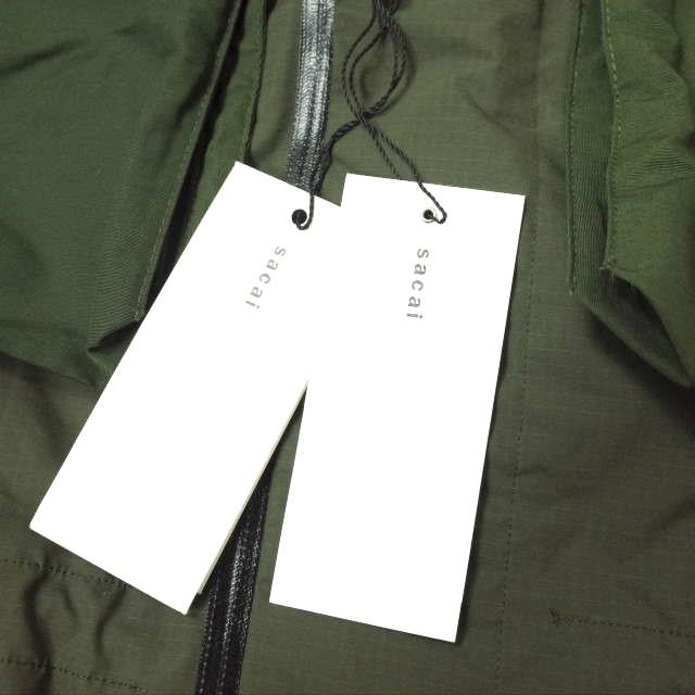 新品 sacai サカイ 22SS 日本製 リップストップナイロンミリタリー