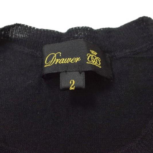 Drawer ドゥロワー コットンスリットショートスリーブニット 6518-105-0280 2 ブラック セーター 18ゲージ ハイゲージ クルーネック g13249 |  | 02