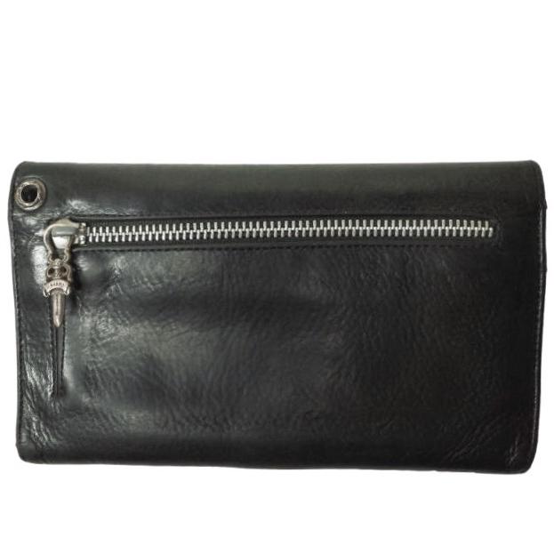 CHROME HEARTS クロムハーツ WAVE WALLET CROSS BUTTONS BLACK HEAVY LEATHER ウェーブウォレット ブラック 長財布 g13291 |  | 01