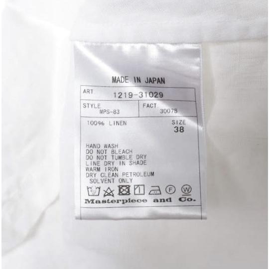 Scye サイ 日本製 リネン高密度半袖タックシャツ 1219-31029 38 WHITE ブラウス トップス g13375 |  | 09