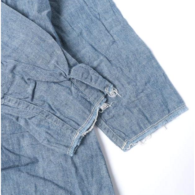 orslow x BEAMS BOY オアスロウ ビームスボーイ 別注 日本製 ロングワークシャツ 1(ONE SIZE) Blue 七分袖 シャンブレー トップス g13382 |  | 05