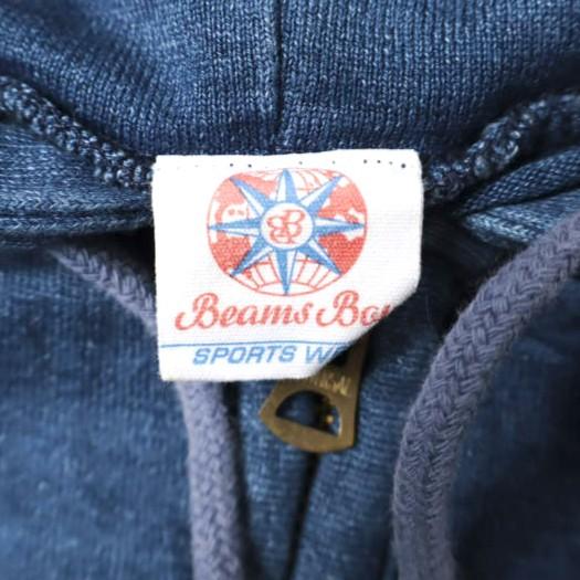 BEAMS BOY ビームスボーイ インディゴ染めスウェットジップアップパーカー 1314-0954-509 ONE SIZE Indigo セパレートポケット トップス |  | 02