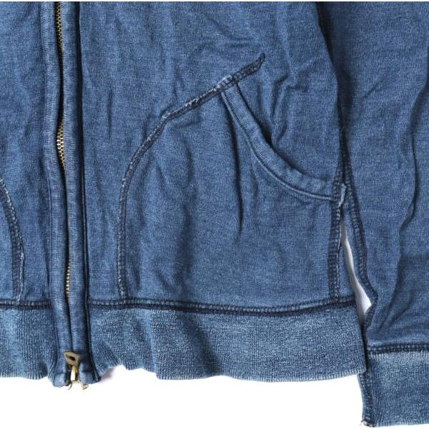 BEAMS BOY ビームスボーイ インディゴ染めスウェットジップアップパーカー 1314-0954-509 ONE SIZE Indigo セパレートポケット トップス |  | 04