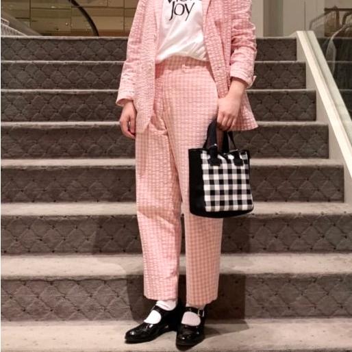 BEAMS BOY ビームスボーイ ストレッチサッカーギンガムチェックスラックス 13-23-0099-803 0 PINK パンツ ボトムス g13392 |  | 02