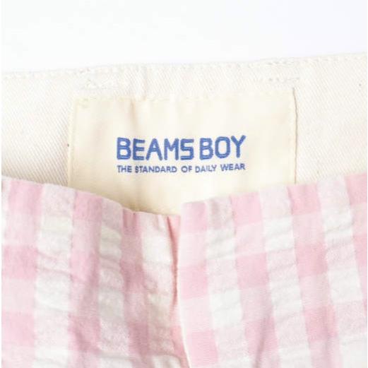 BEAMS BOY ビームスボーイ ストレッチサッカーギンガムチェックスラックス 13-23-0099-803 0 PINK パンツ ボトムス g13392 |  | 03