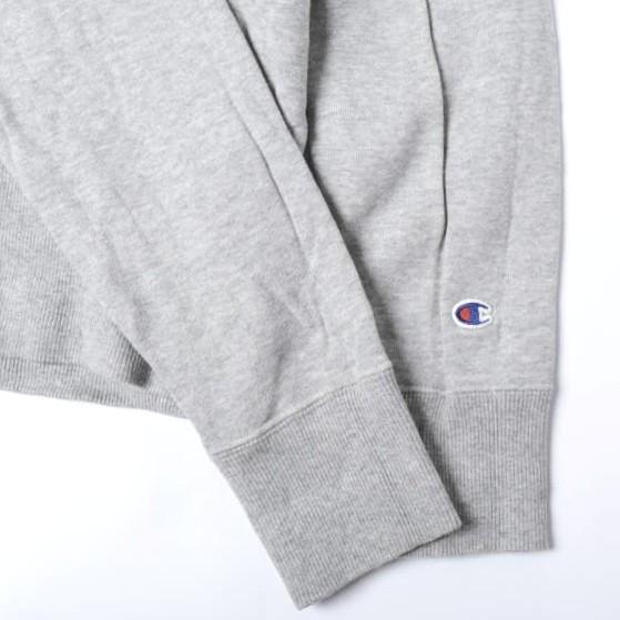 Champion x E hyphen world gallery チャンピオン 別注 ロゴ刺繍 モックネックスウェット GIRLS 150 Gray トレーナー 裏毛 ハイネック |  | 04
