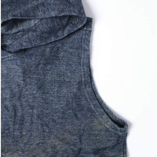 homspun ホームスパン 日本製 インディゴ染め ノースリーブパーカー 161-6166 M Indigo トップス g13401 |  | 04