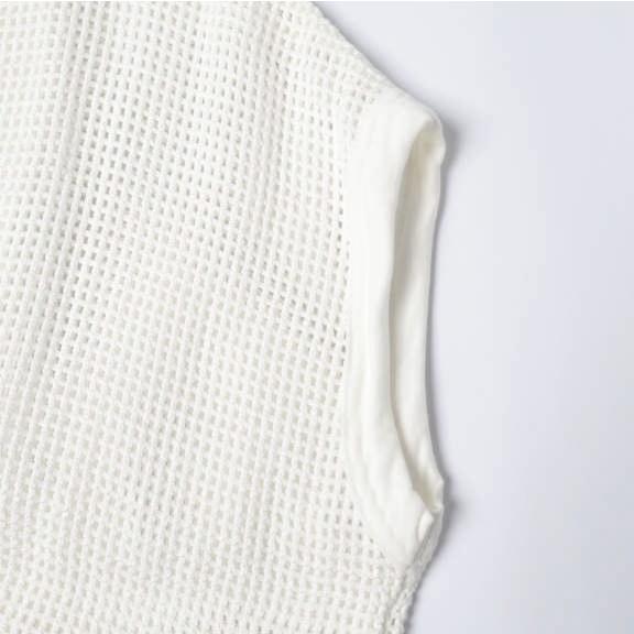 HAVERSACK ハバーザック 日本製 メッシュノースリーブトップ 812024 1 WHITE ベスト カットソー トップス g13411 |  | 05